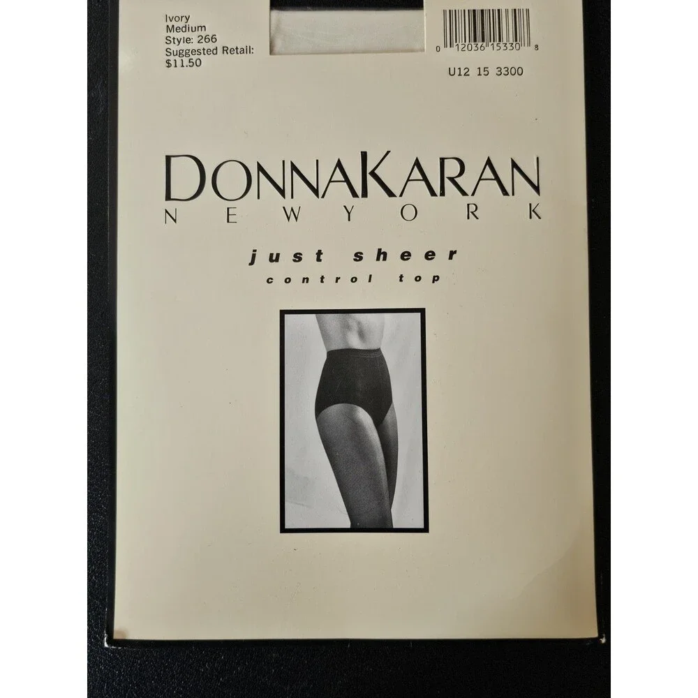 Donna Karan New York Just Sheer Control Top Pantyhose Ivory Medium Style 266